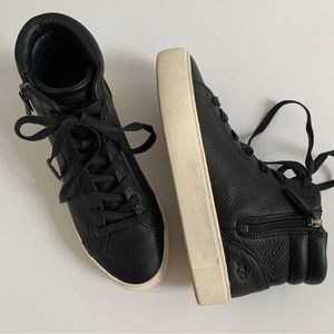 Ugg Black Leather High Tops Size 8